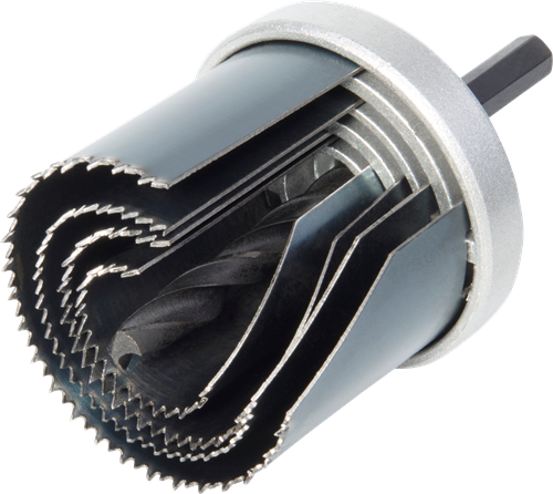 Ensemble de scies-cloches standard Wolfcraft | ø25, 35, 43, 53mm | 1 jeu - 8917000
