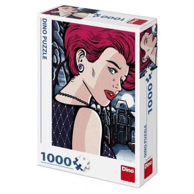 Dinotoys dino puzzle - pop art femme mystérieuse - 1000 pièces