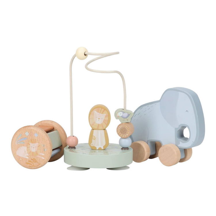Coffret cadeau Little Dutch Safari Friends en bois FSC