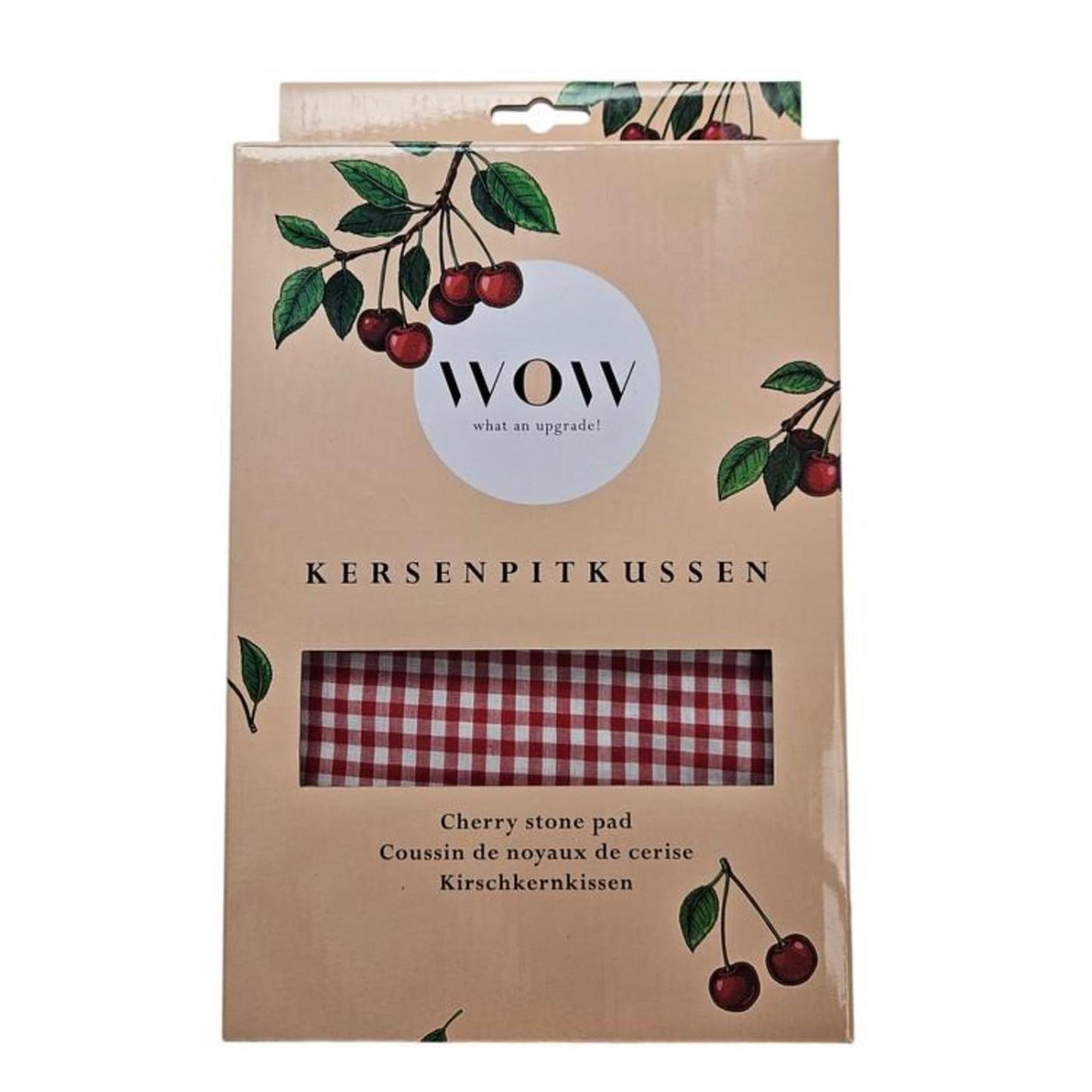 Coussin noyau de cerise Wow 20x30cm rouge-blanc