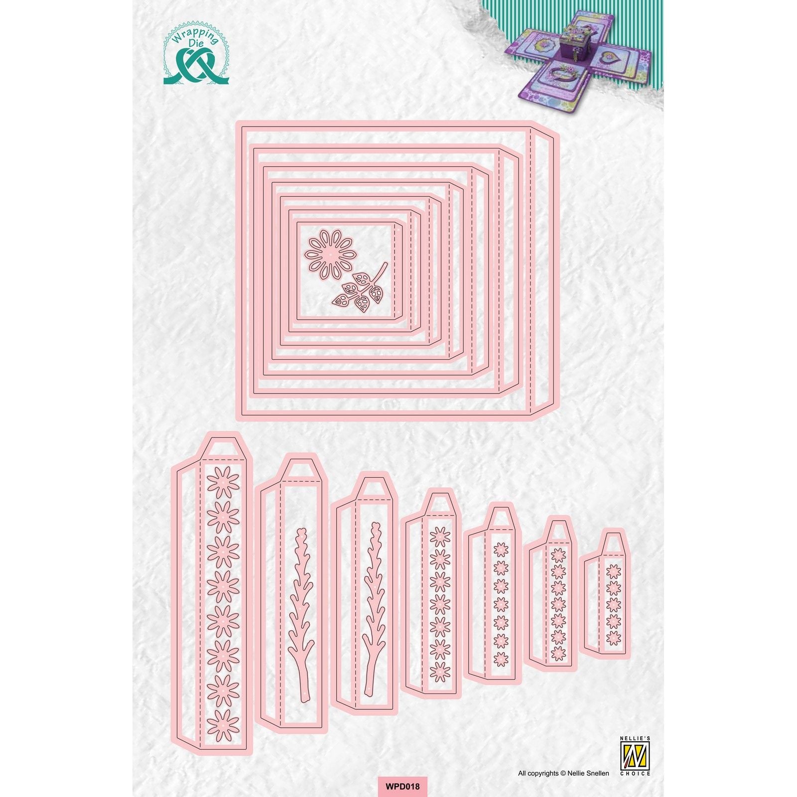 Le choix de Nellie • Matrices d'emballage boîte explosive avec couvercle 16pcs.