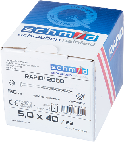 Vis Schmid Schrauben rapid2000 tx 5,0x100 100 vz - wskk8005099