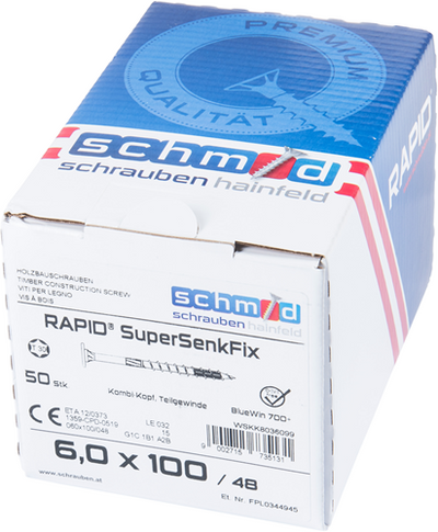 Schmid Schrauben rapid-supersenkfix tx 6.0x100 50 bv - wskk8036099