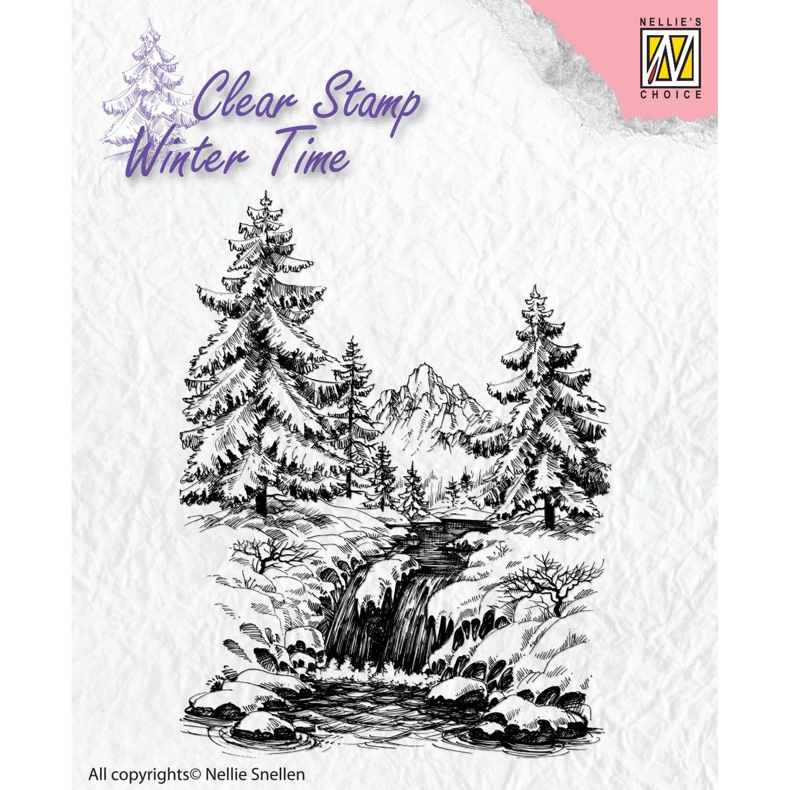 Le choix de Nellie • Timbres transparents pour l'heure d'hiver, cascade d'hiver