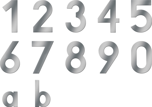 Numéro de maison Metafranc 7 a2 120mm - wu0424067