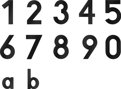 Numéro de maison Metafranc 5 120mm noir - wu0424647