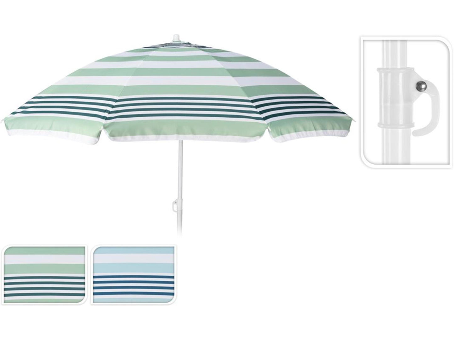 Parasol de plage de jardin Pro ø180cm rayé