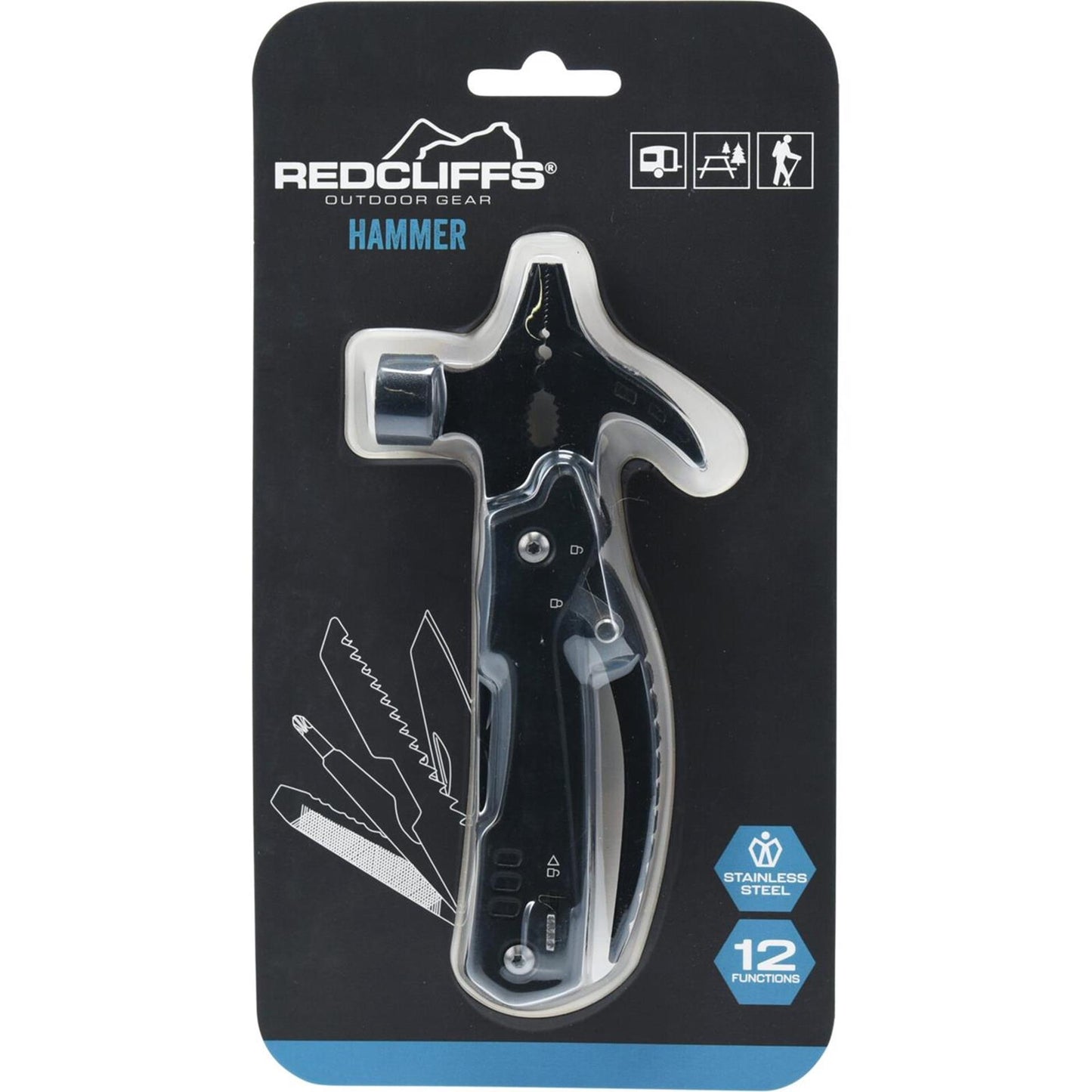 Marteau Redcliffs 12 fonctions 15cm noir