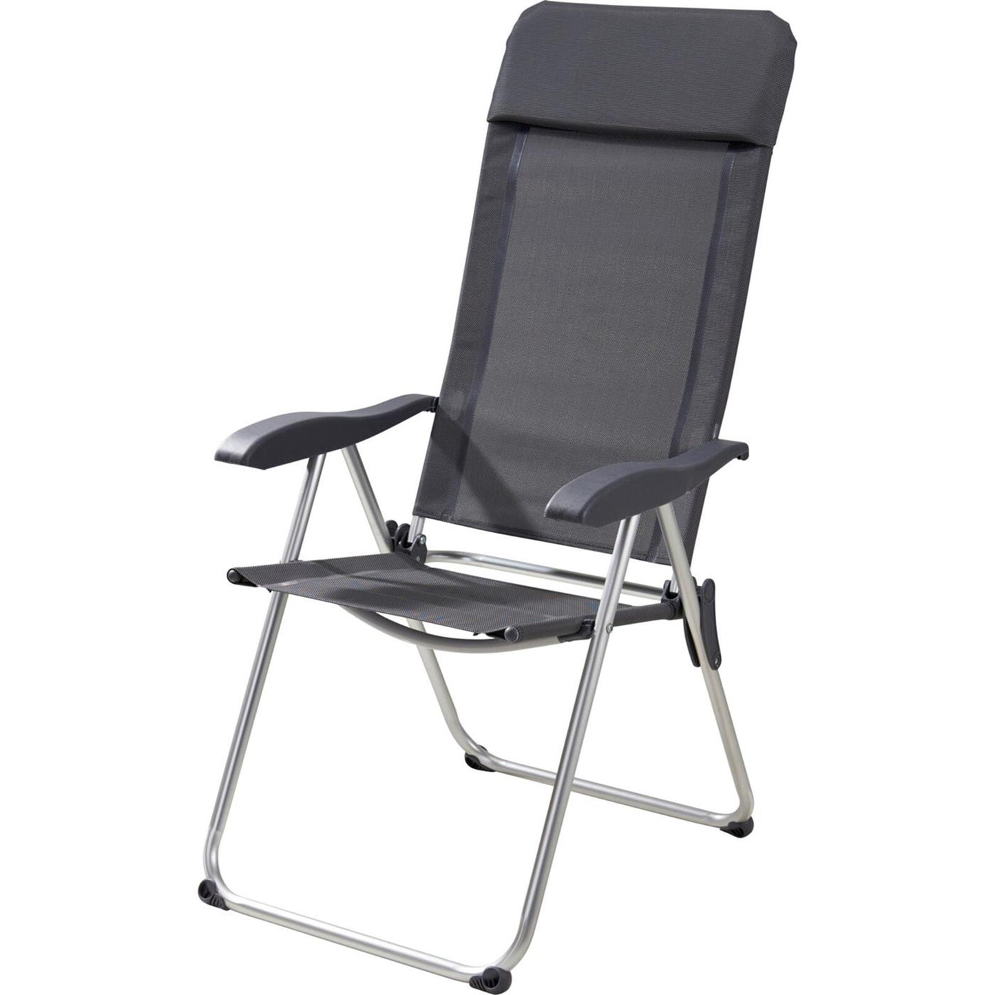 Chaise de camping gris 69x58x111cm