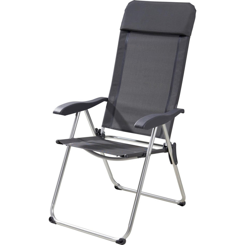 Chaise de camping gris 69x58x111cm