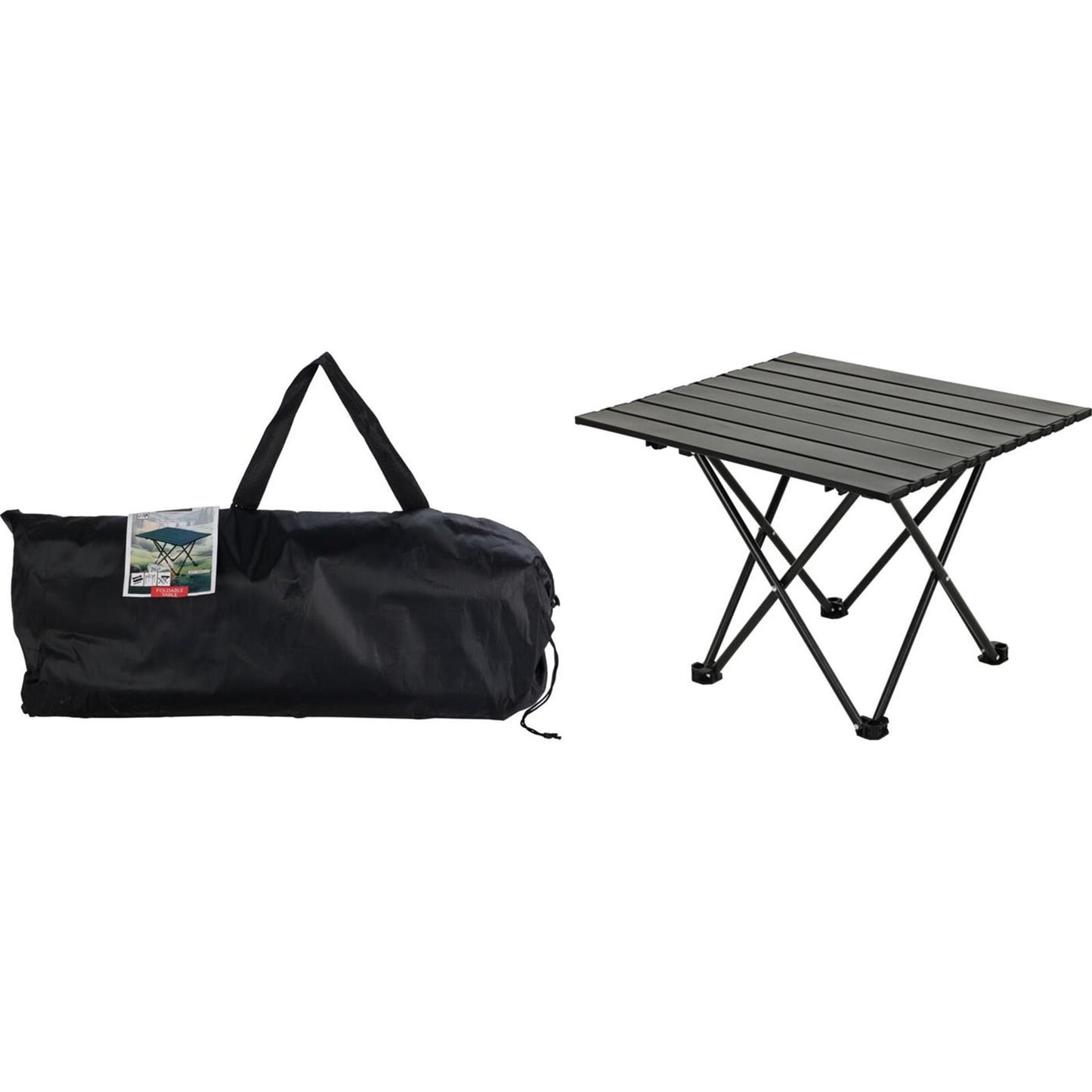 Table de camping Redcliffs métal noir 56x40x46cm