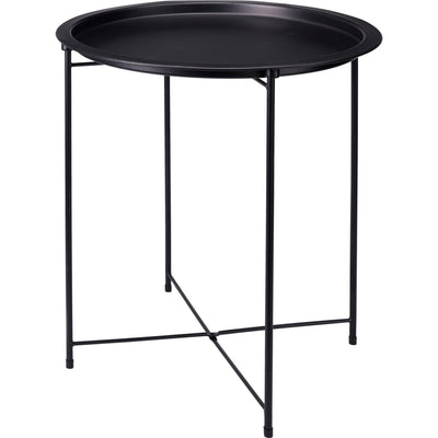 Table d'appoint Home styling noir ø47xh50cm