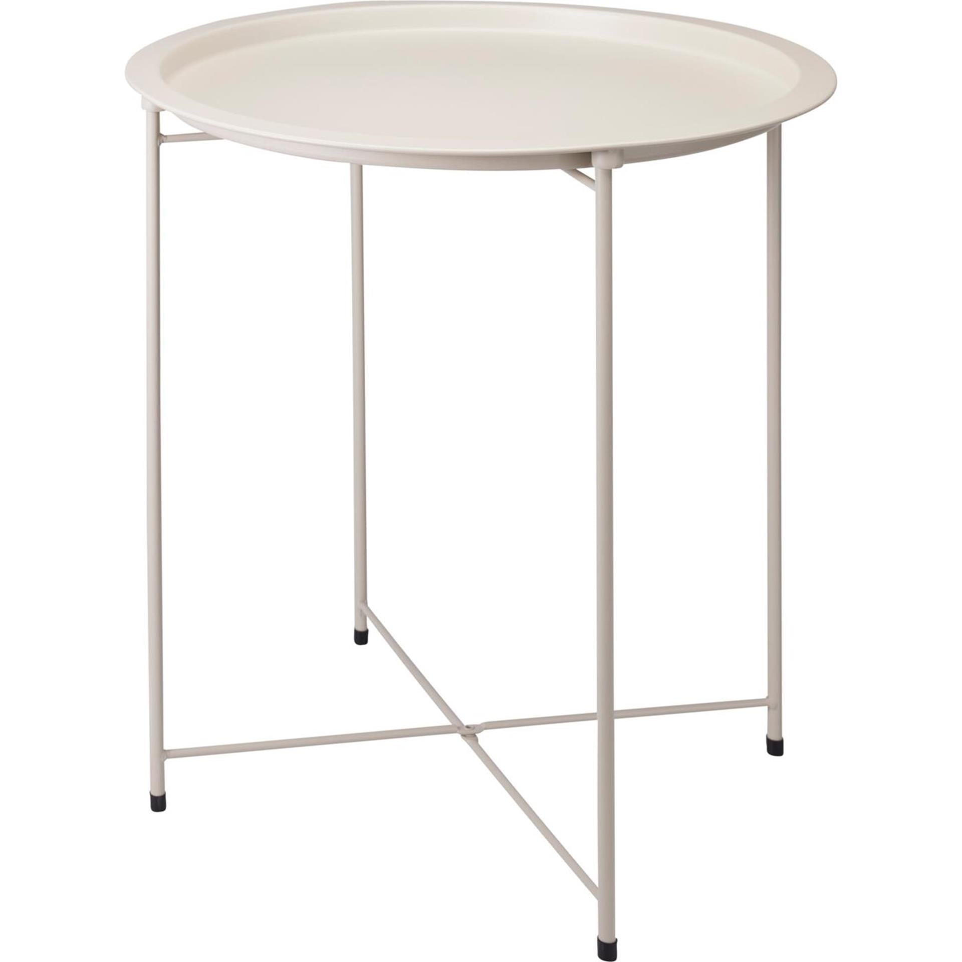 Table d'appoint de style maison beige ø47xh50cm