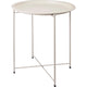 Table d'appoint de style maison beige ø47xh50cm