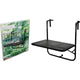 Table de balcon ambiance 60x43x70cm noir