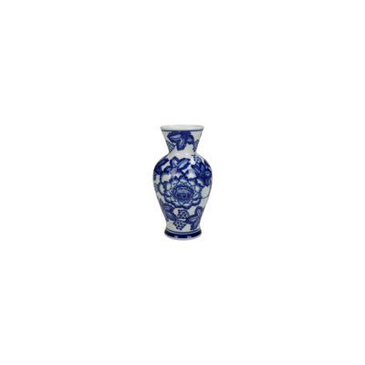 Vase Kersten faïence bleu 16x9x9cm