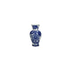 Vase Kersten faïence bleu 16x9x9cm