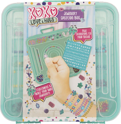Xoxo amour et câlins, boîte de création de bijoux avec stikkers pour que tout soit encore plus amusant