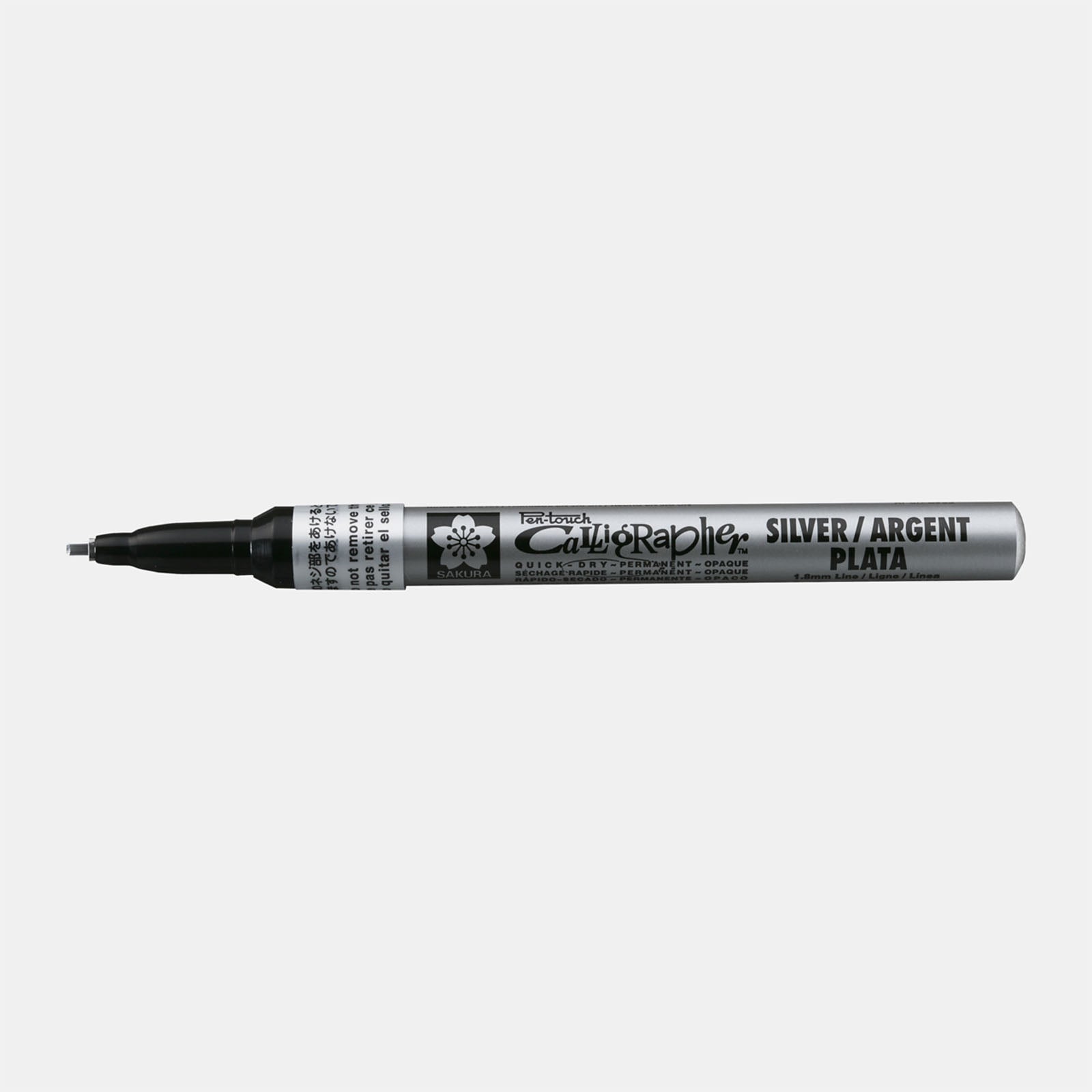 SAKURA Pen-touch marqueur permanent Calligraphie 1,8 mm d'argent