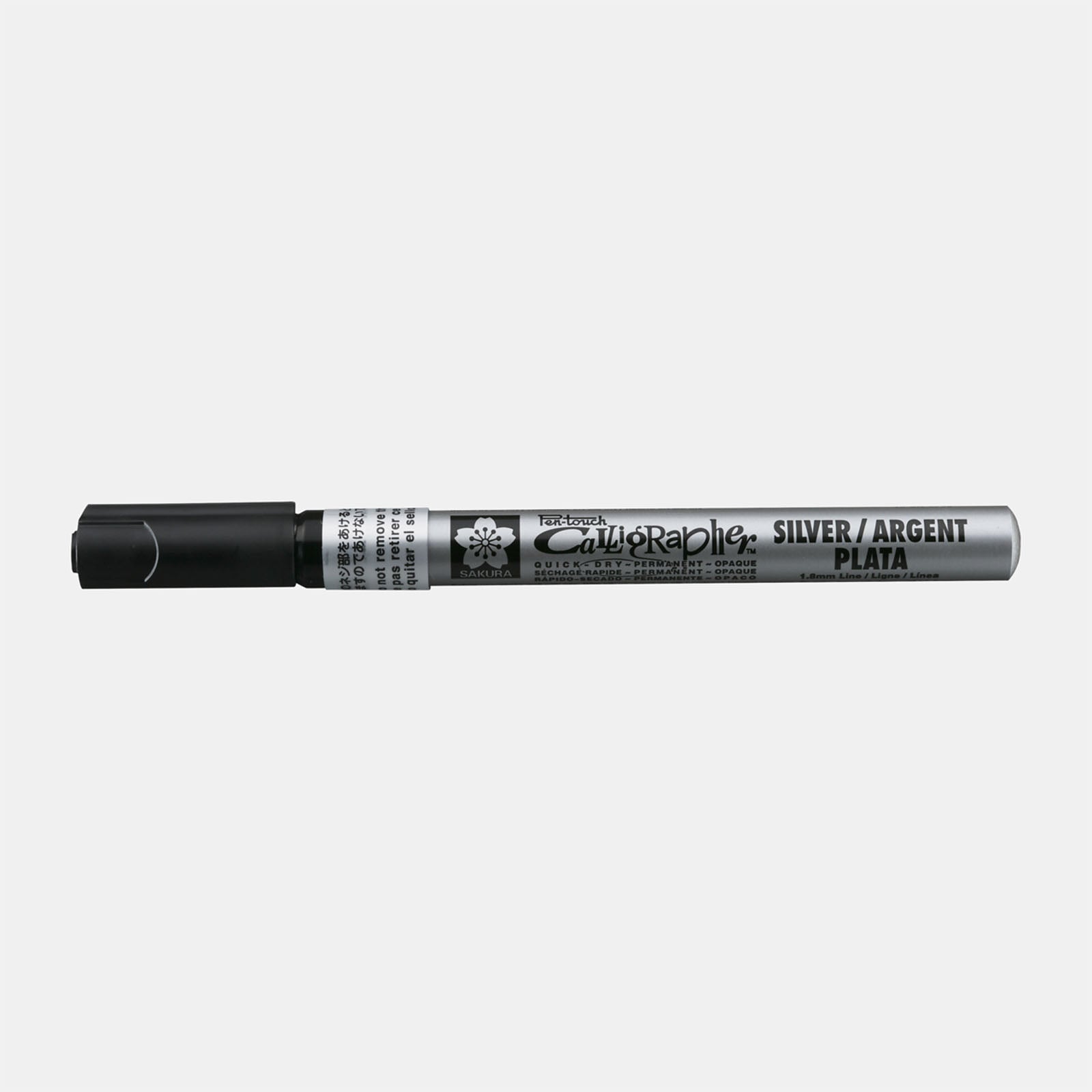 SAKURA Pen-touch marqueur permanent Calligraphie 1,8 mm d'argent