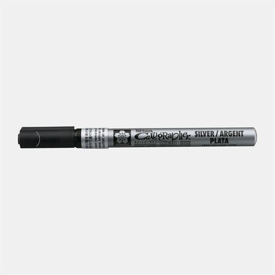 SAKURA Pen-touch marqueur permanent Calligraphie 1,8 mm d'argent