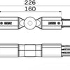 Pièce d'angle Xts réglable pour. rail triphasé noir - 5050044