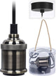 Support de lampe suspendu style maison, 8 cm, platine