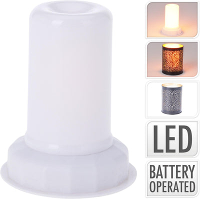 Lampe LED style maison effet flamme avec minuterie ø8xh9cm