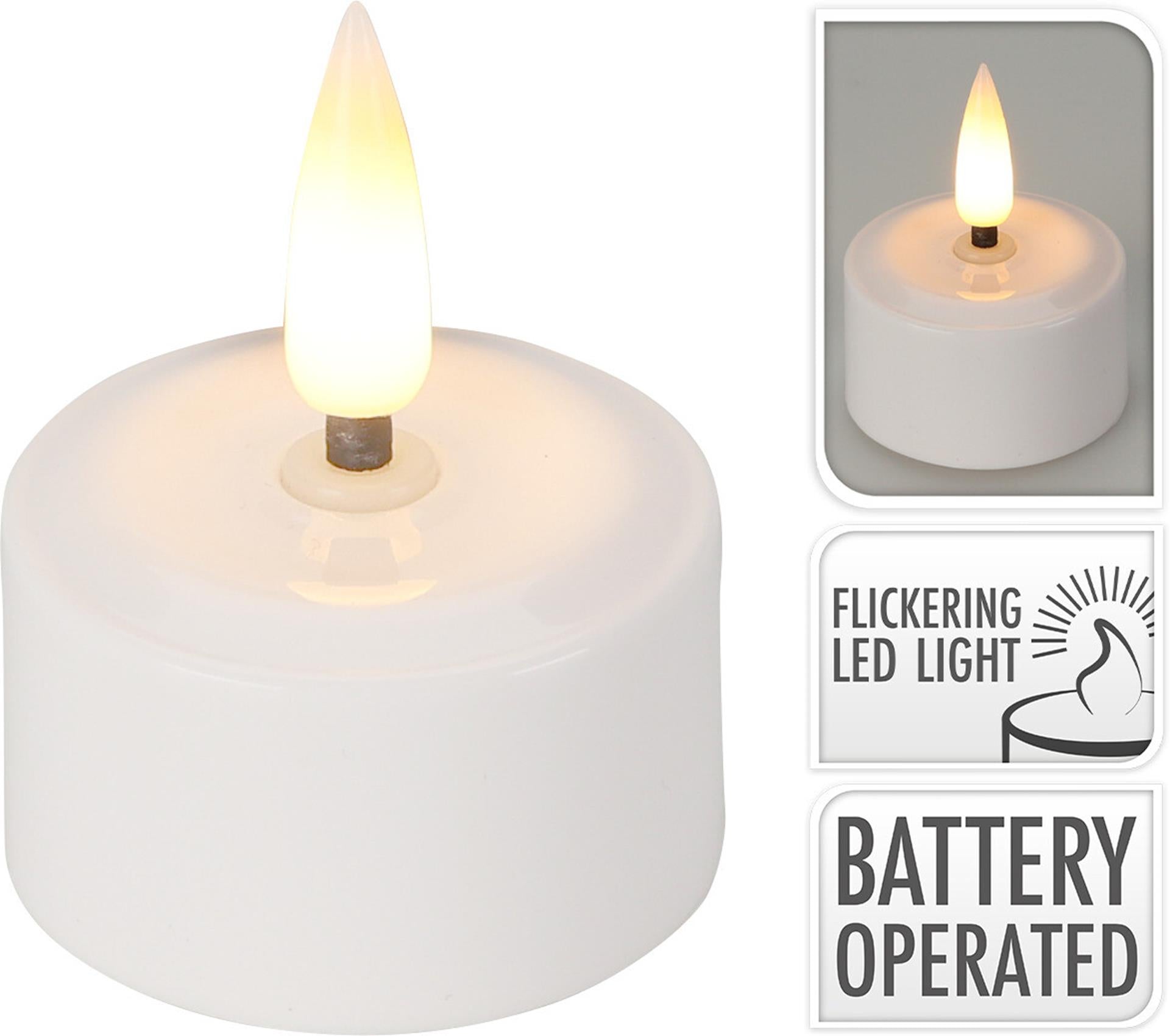 Set de recharges pour bougies chauffe-plat Home Style LED 4 pièces excl. chargeur