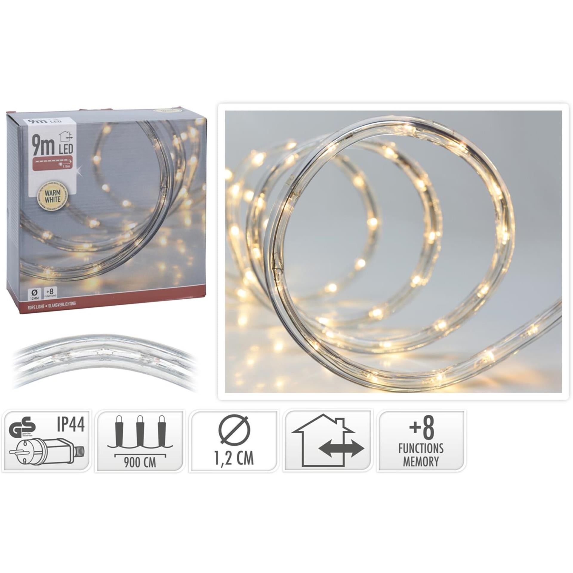 Éclairage serpent LED 9m blanc chaud