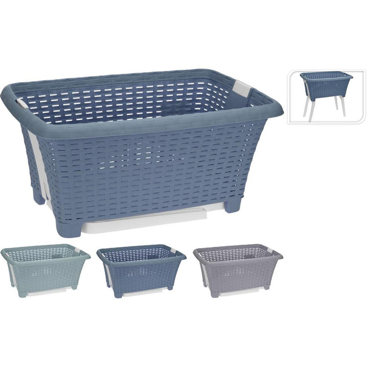 Solutions de rangement panier à linge avec pieds pliables 60x40cm