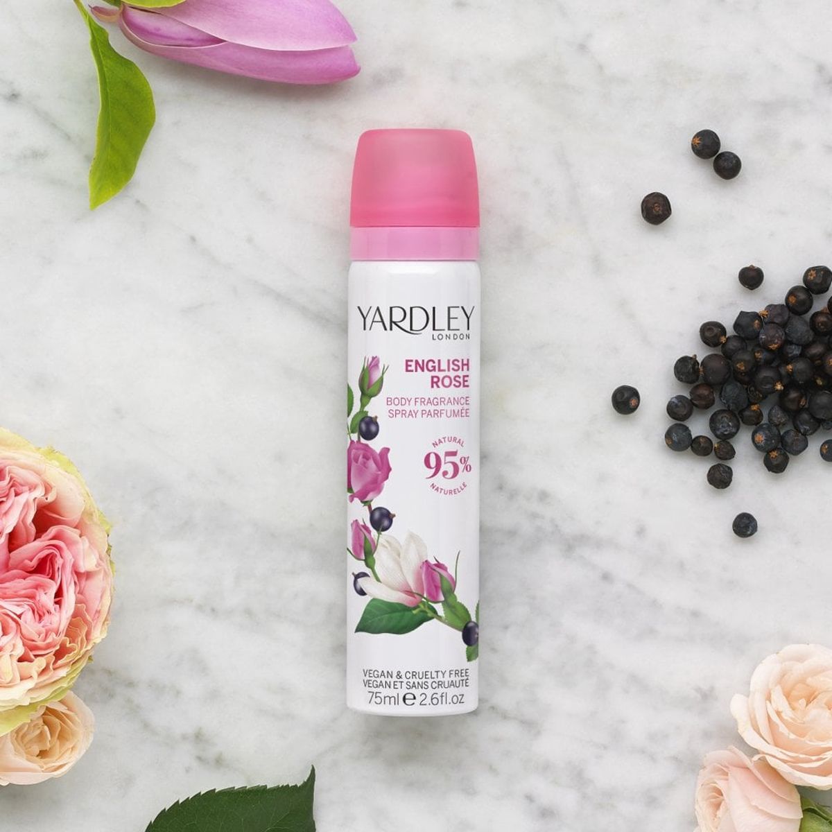 Yardley London spray corporel à la rose 75 ml