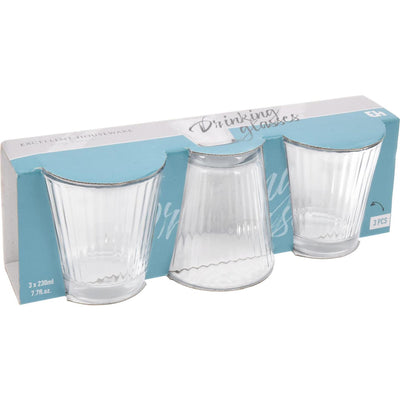 Excellent ensemble de verres à boire pour articles ménagers 3 pièces 230ml