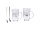 Excellent set d'ustensiles ménagers pour latte macchiato, 4 pièces, 300ml