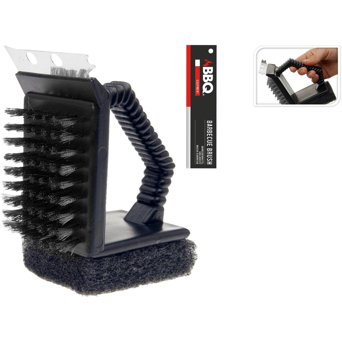 CampingMeister Barbecue 3in1 Brosse noire
