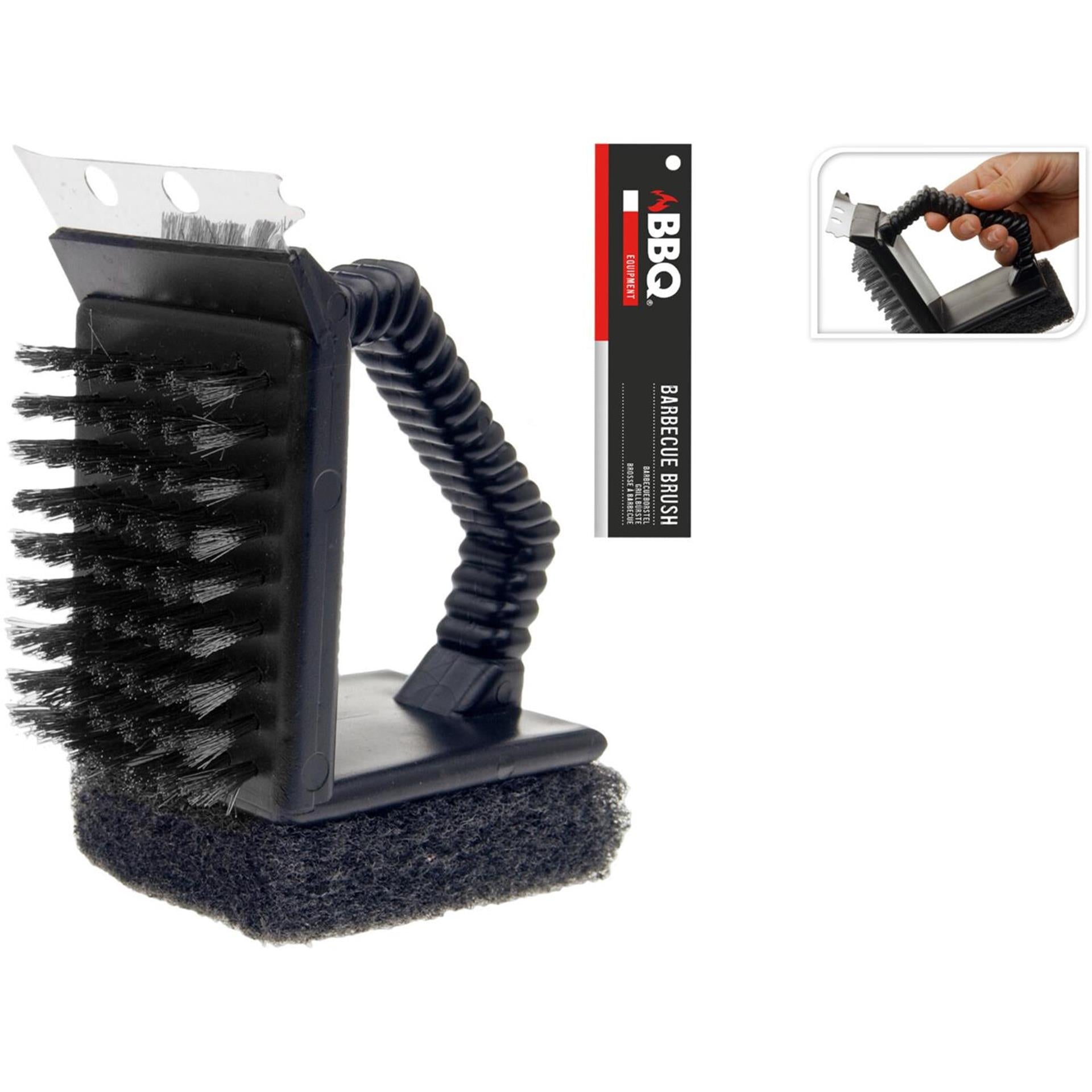 CampingMeister Barbecue 3in1 Brosse noire