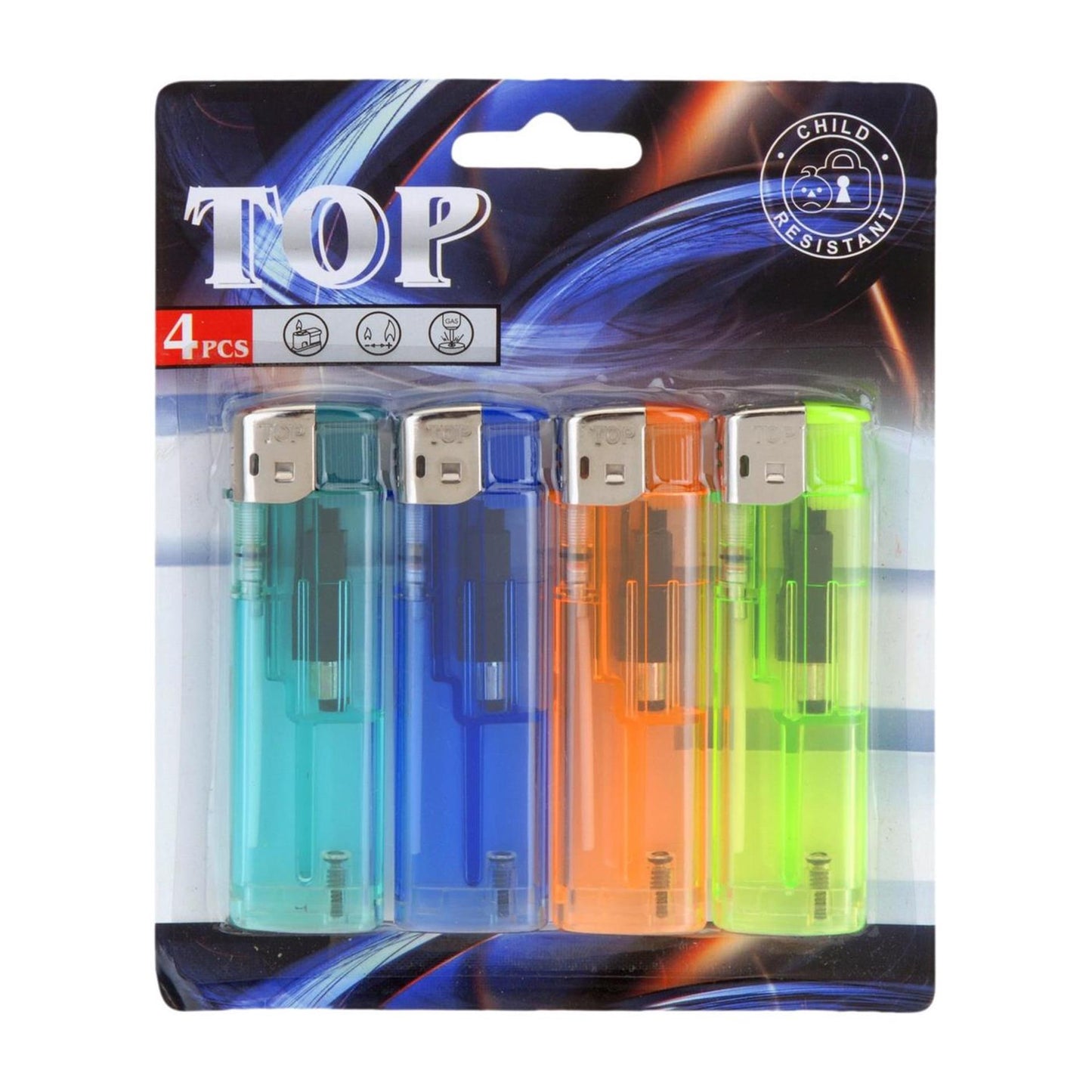 Briquet électronique 4 pièces sur carte