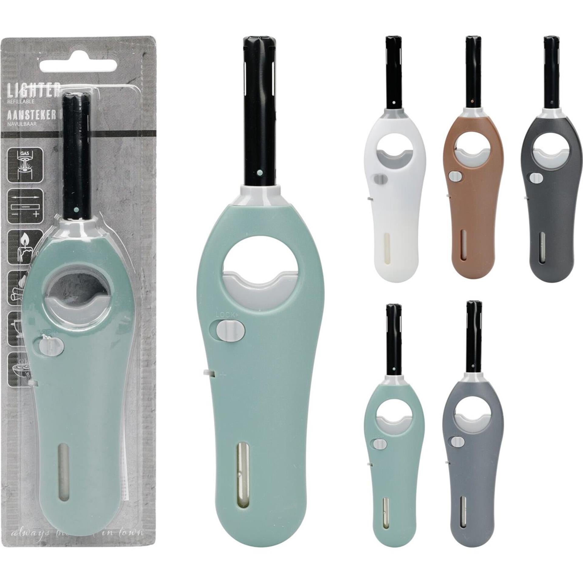 Briquet à gaz 18,5 cm rechargeable