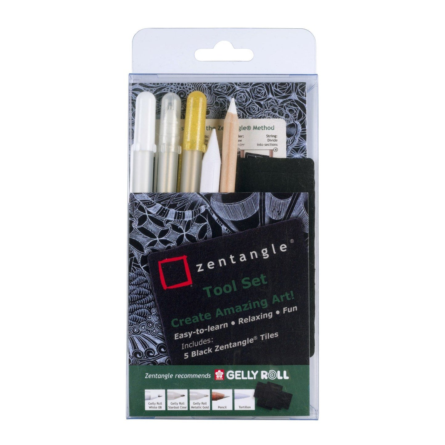 Sakura • ensemble d'outils zentangle noir 10 pièces
