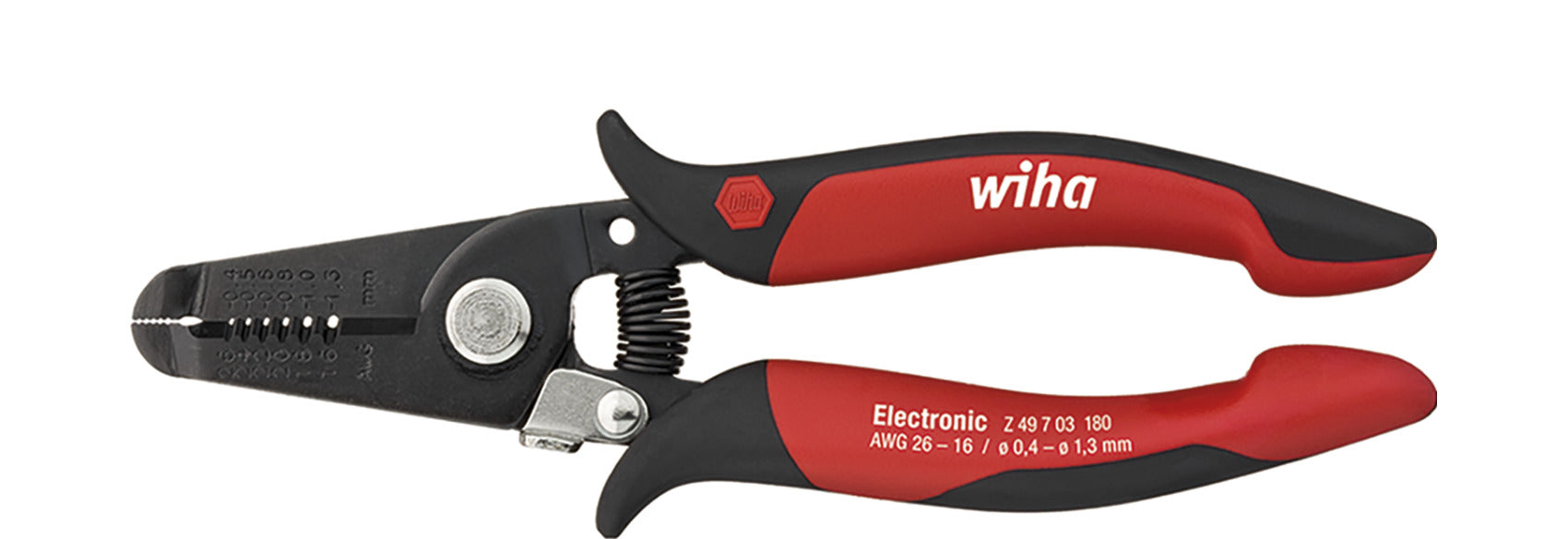 Pince à dénuder Wiha positions de dénudage électroniques | 0,4-1,3 mm - 33472 - 33472