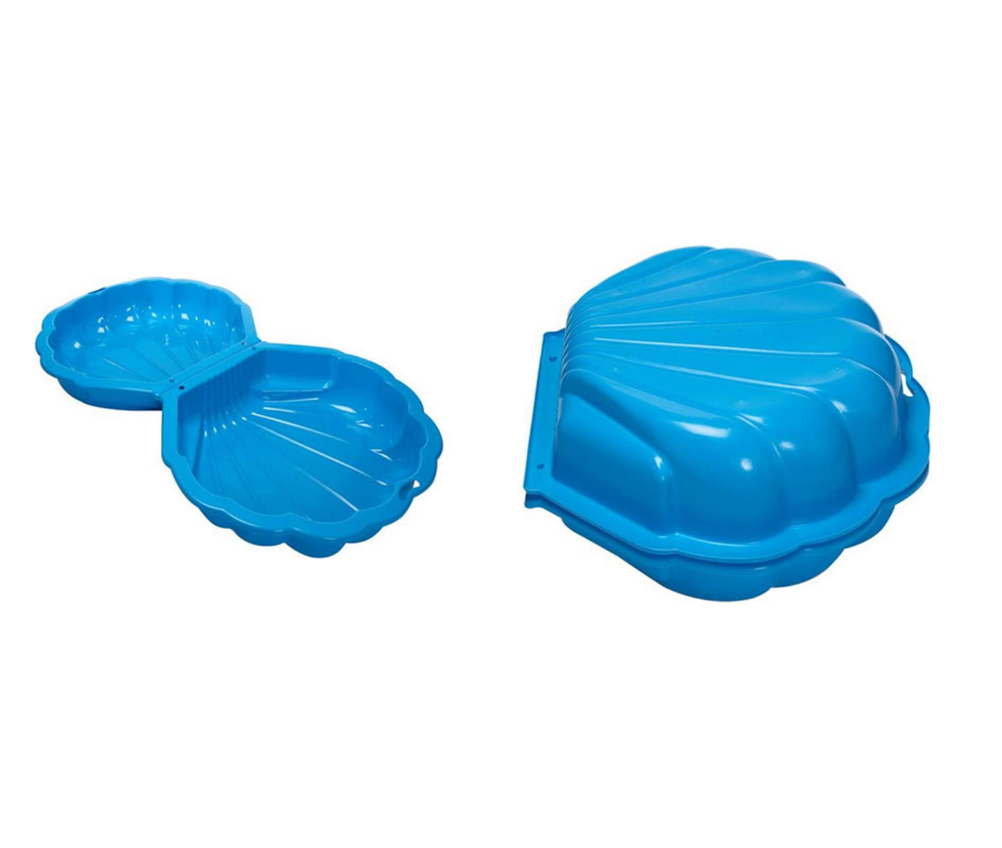 bac à sable avec couvercle Shell 102 x 88 x 20 cm bleu