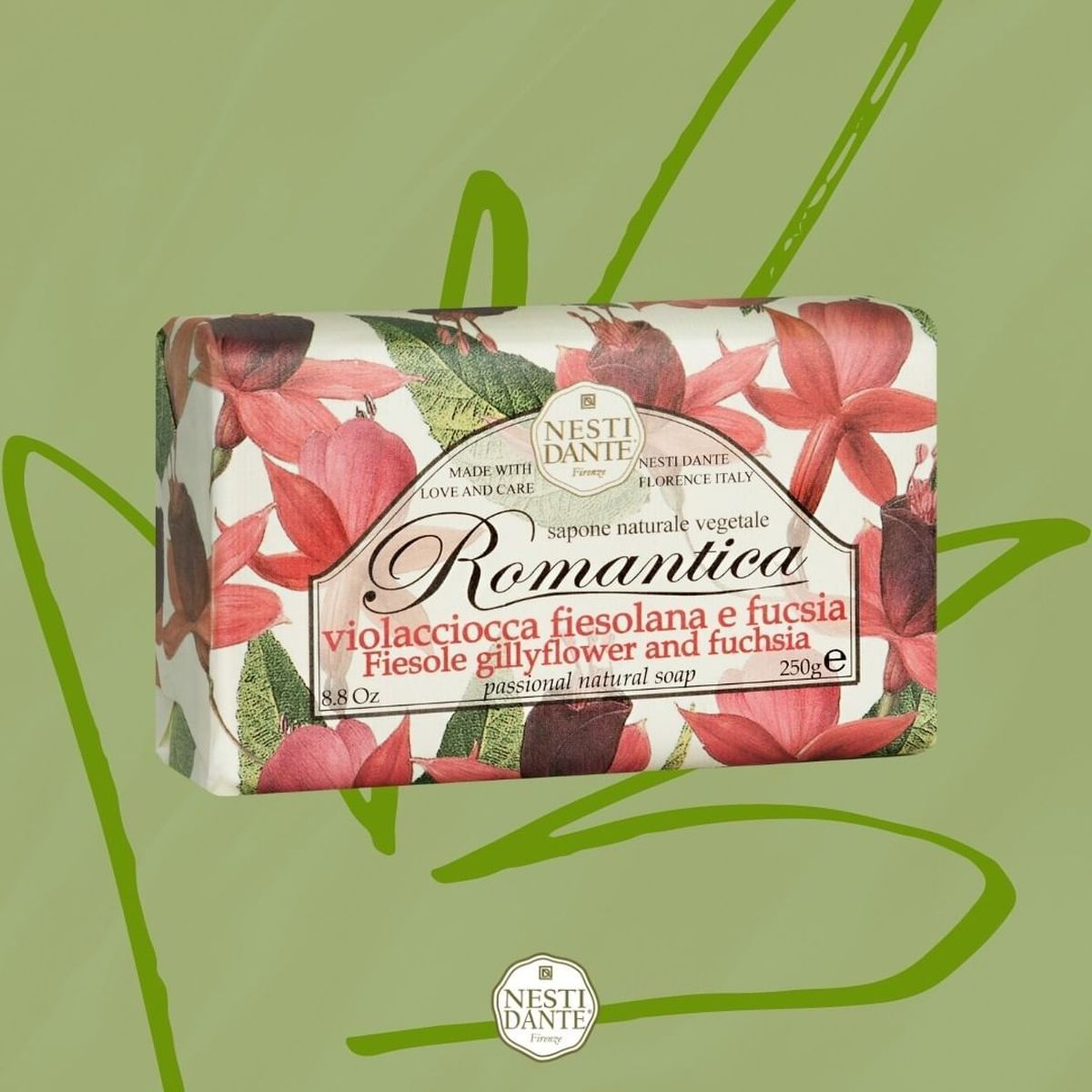 Nesti Dante Nesti Dante Romantinga Fiesole Gillyflower Fucsia Soap 250gr.