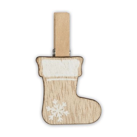 Kit de Noël Zep Clips en bois marron lk39b 8 pièces