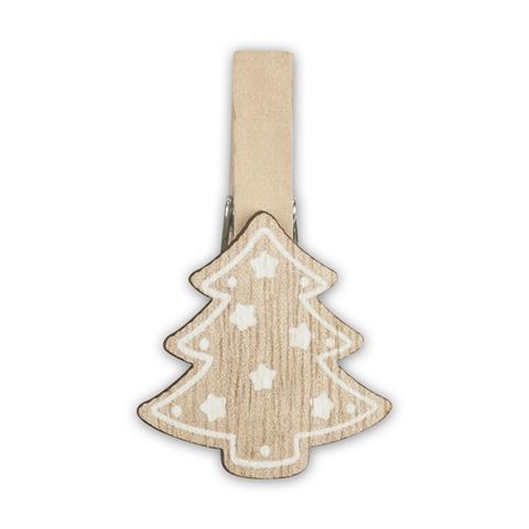 Kit de Noël Zep Clips en bois marron lk39b 8 pièces