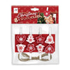 Kit de Noël Zep Clips en bois Red Lk38r 8 pièces