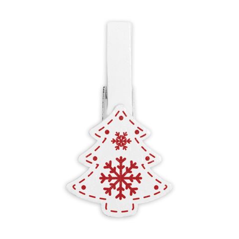 Kit de Noël Zep Clips en bois Red Lk38r 8 pièces