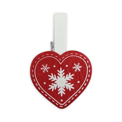 Kit de Noël Zep Clips en bois Red Lk38r 8 pièces