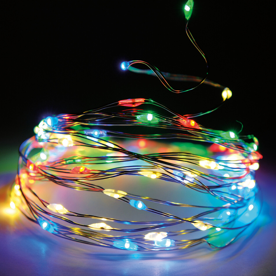 Fil argenté LED multicolore 320 LED 3190cm