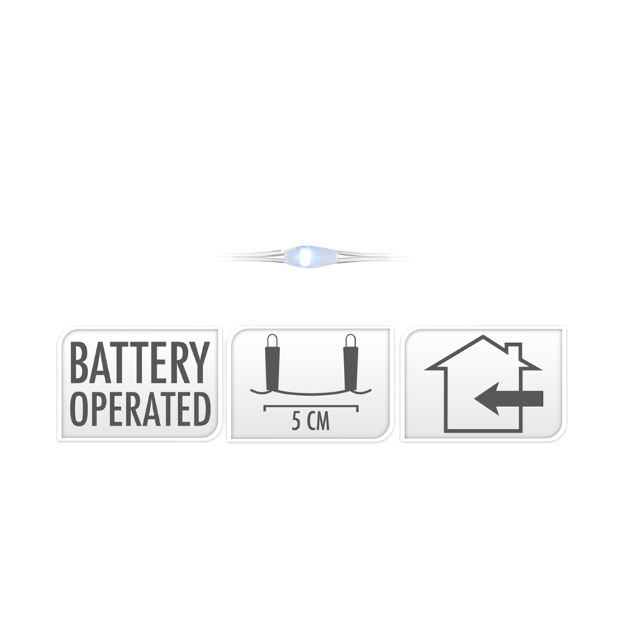 Fil argenté LED blanc 100 LED 495cm