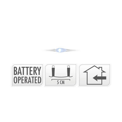 Fil argenté LED blanc 100 LED 495cm